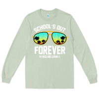 Matcha school out forever retired teacher retro summer Long Sleeve Tee - artisFamous