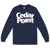 Navy cedar point Long Sleeve Tee - artisFamous