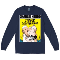 Navy charlie hebdo Long Sleeve Tee - artisFamous