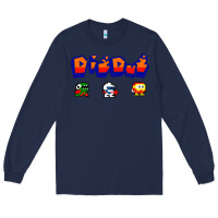 Navy dig dug Long Sleeve Tee - artisFamous
