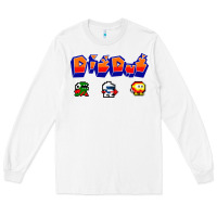 White dig dug Long Sleeve Tee - artisFamous