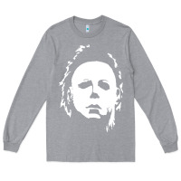 Heather Grey halloween horror myers Long Sleeve Tee - artisFamous