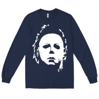 Navy halloween horror myers Long Sleeve Tee - artisFamous