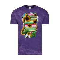 Cloud Purple Mississippi Map Sunflower Cactus Serape Vintage Tee - RanaPortraitStore