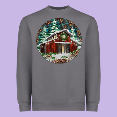 Barn Christmas Heavyweight Sweatshirt Designed By Ranaportraitstore