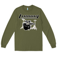 Army Green ludwig drum Long Sleeve Tee - artisFamous