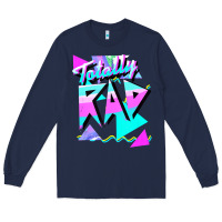 Navy 1980's style totally rad 80s casual  v.10.1 tank top Long Sleeve Tee - artisFamous