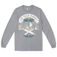 Heather Grey on your marks get set bake Long Sleeve Tee - artisFamous