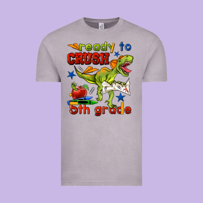 Ready To Crush 5th Grade Vintage Tee Designed By Bundleandbundleshop