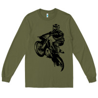 Army Green motocross dirt bike design got dirt Long Sleeve Tee - artisFamous