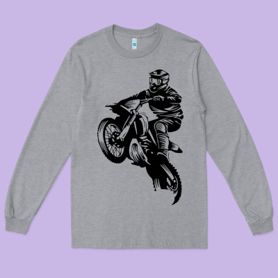 Motocross Dirt Bike Design Got Dirt Long Sleeve Tee Designed By Artisfamous