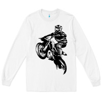 White motocross dirt bike design got dirt Long Sleeve Tee - artisFamous