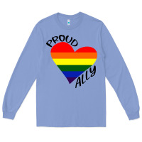 Colony Blue proud ally lgbt heart gay pride month Long Sleeve Tee - artisFamous