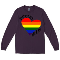 Plum proud ally lgbt heart gay pride month Long Sleeve Tee - artisFamous