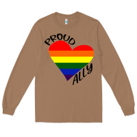 Toasted Coconut proud ally lgbt heart gay pride month Long Sleeve Tee - artisFamous