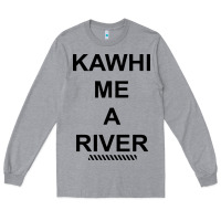 Heather Grey Kawhi River Funny Long Sleeve Tee - artisFamous