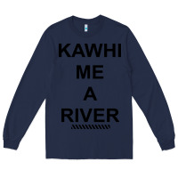 Navy Kawhi River Funny Long Sleeve Tee - artisFamous
