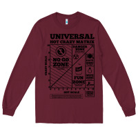 Burgundy hot crazy matrix matrix Long Sleeve Tee - artisFamous
