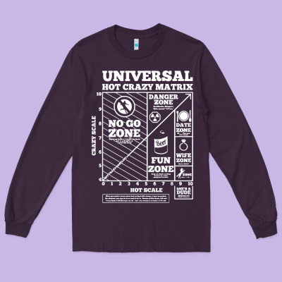 Hot Crazy Matrix Matrix Long Sleeve Tee Designed By Artisfamous