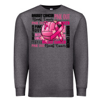 Charcoal Heather volleyball pink out breast cancer Premium Sweatshirt - RanaPortraitStore