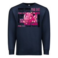 Navy volleyball pink out breast cancer Premium Sweatshirt - RanaPortraitStore
