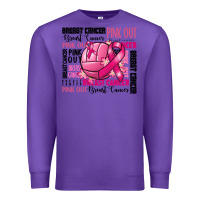 Purple volleyball pink out breast cancer Premium Sweatshirt - RanaPortraitStore