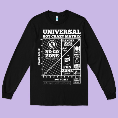Hot Crazy Matrix Matrix Long Sleeve Tee Designed By Artisfamous
