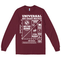 Burgundy hot crazy matrix matrix Long Sleeve Tee - artisFamous