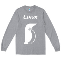 Heather Grey linux Long Sleeve Tee - artisFamous