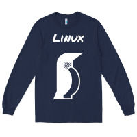 Navy linux Long Sleeve Tee - artisFamous