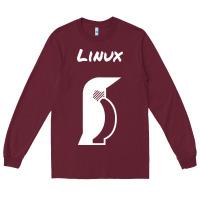 Burgundy linux Long Sleeve Tee - artisFamous