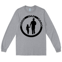 Heather Grey good dad gang Long Sleeve Tee - artisFamous