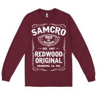Burgundy samcro redwood original Long Sleeve Tee - artisFamous