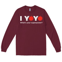 Burgundy funny yoyo Long Sleeve Tee - artisFamous