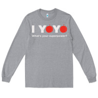 Heather Grey funny yoyo Long Sleeve Tee - artisFamous