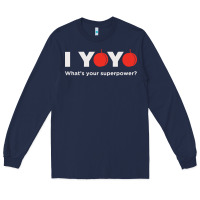Navy funny yoyo Long Sleeve Tee - artisFamous