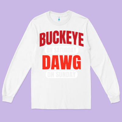 Buckeye On Saturday Long Sleeve Tee Designed By Artisfamous