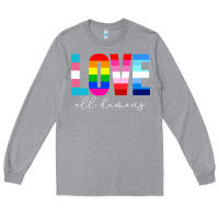 Heather Grey lgbt pride rainbow love lgbtq pride Long Sleeve Tee - artisFamous