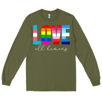 Army Green lgbt pride rainbow love lgbtq pride Long Sleeve Tee - artisFamous