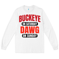 White buckeye on saturday Long Sleeve Tee - artisFamous