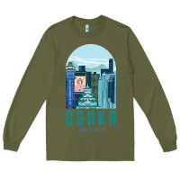 Army Green Osaka Japan Long Sleeve Tee - artisFamous