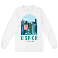 White Osaka Japan Long Sleeve Tee - artisFamous