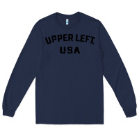 Navy upper left usa Long Sleeve Tee - artisFamous