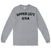 Heather Grey upper left usa Long Sleeve Tee - artisFamous