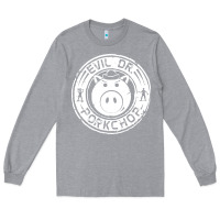Heather Grey evil dr porkchop Long Sleeve Tee - artisFamous