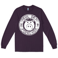 Plum evil dr porkchop Long Sleeve Tee - artisFamous