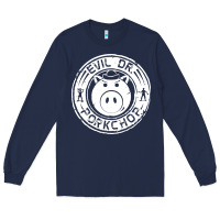 Navy evil dr porkchop Long Sleeve Tee - artisFamous