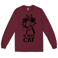 Burgundy fat freddys cat Long Sleeve Tee - artisFamous