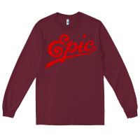Burgundy epic records Long Sleeve Tee - artisFamous