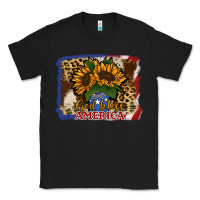 Black Patriotic Sunflower God Bless America Classic Tee - Jasminsmagicworld